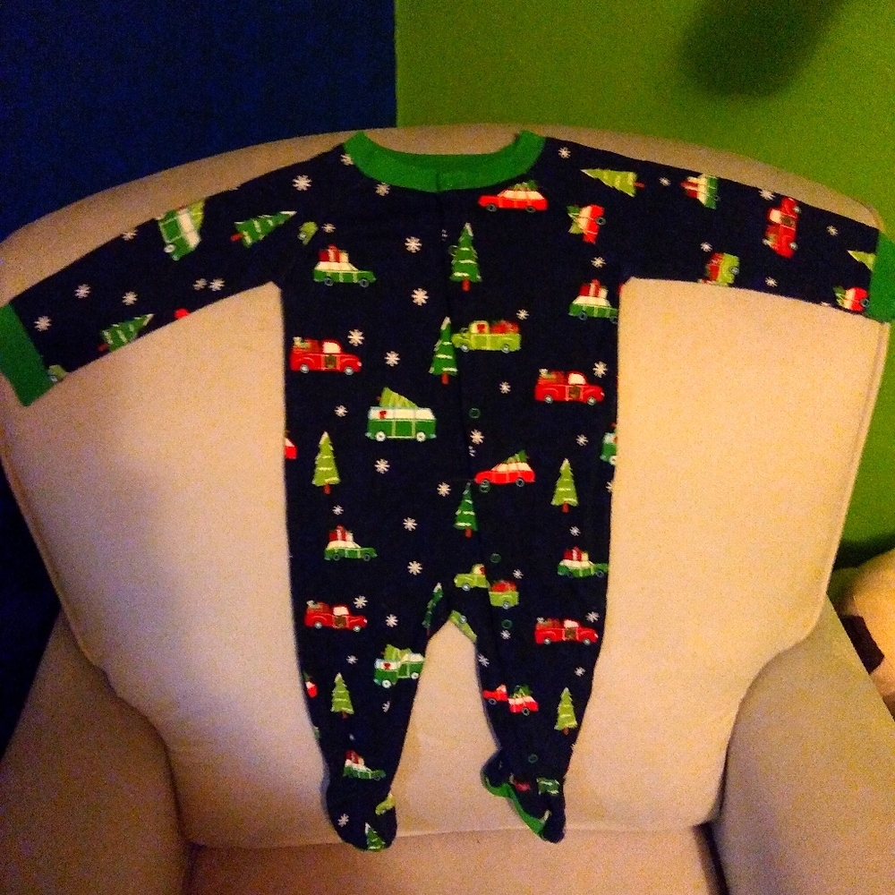 Baby Christmas footed outfit